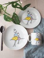 Набор посуды Мама (3 в 1 Кружка 300 мл + Тарелка 20 см + Тарелка глубокая Sans Brides 20 см)