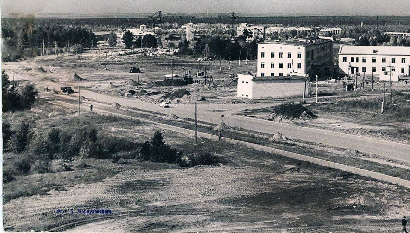 1961 Мордуховский Б. С. Панорама строительства Новосибирского Академгородка