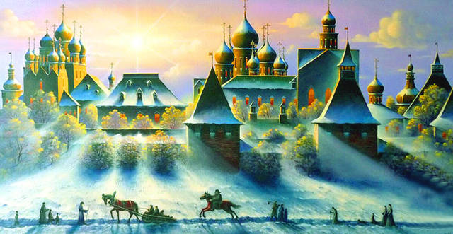 Волшебная зима на картинах разных художников.
