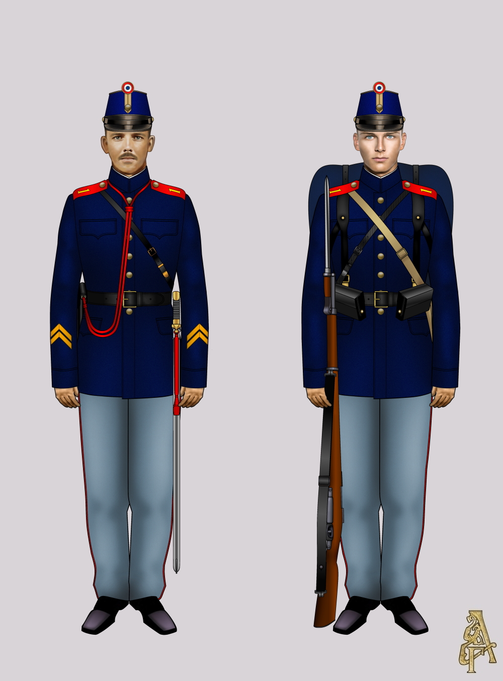 Походная форма Голландского батальона (Рис. 3, 4)