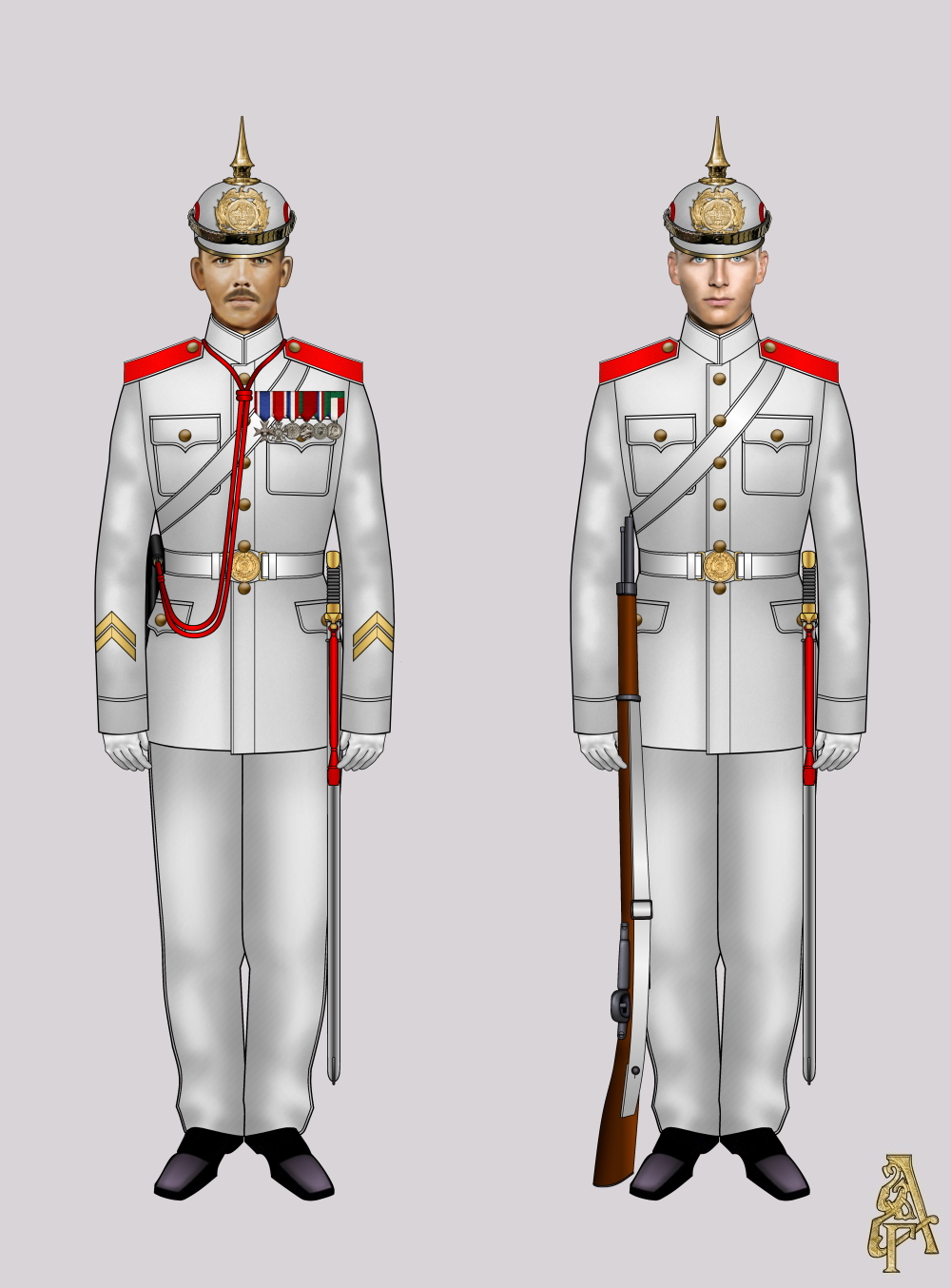 Служебная форма Конной Гвардии (Рис. 3, 4)