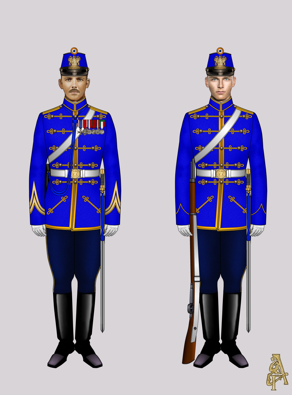 Парадная форма 2-го гвардейского кавалерийского полка (Рис. 3, 4)