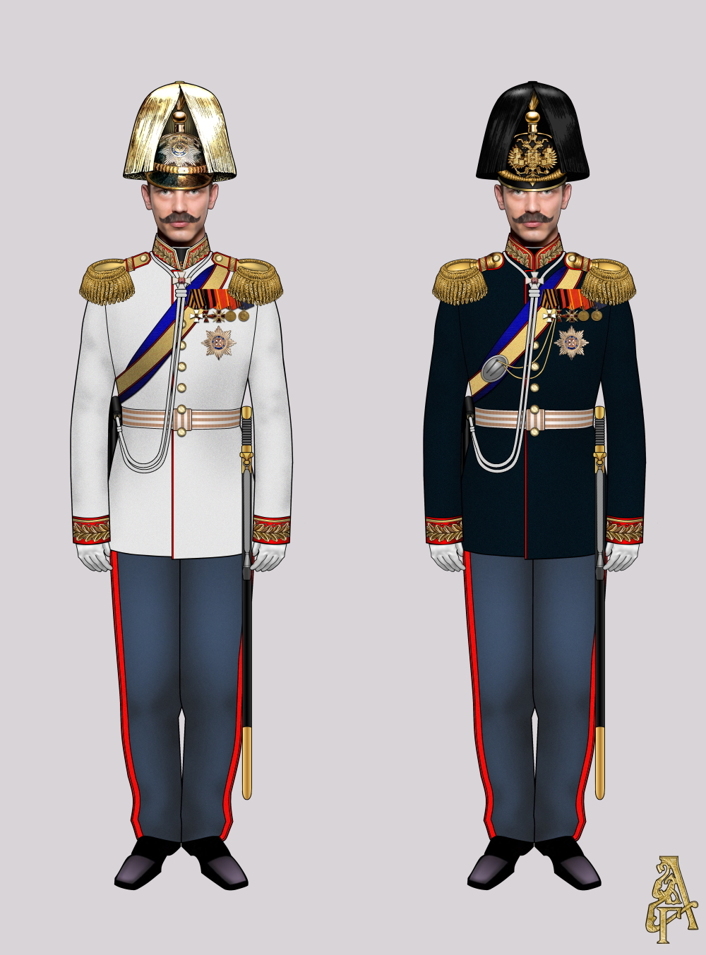 Парадная форма генералов (рис. 5, 6)