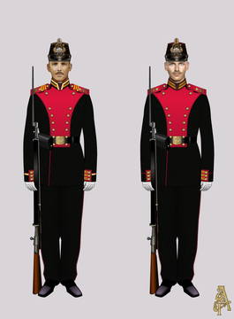 Парадная форма Лейб-гвардии 1-го Стрелкового батальона (рис. 5, 6)