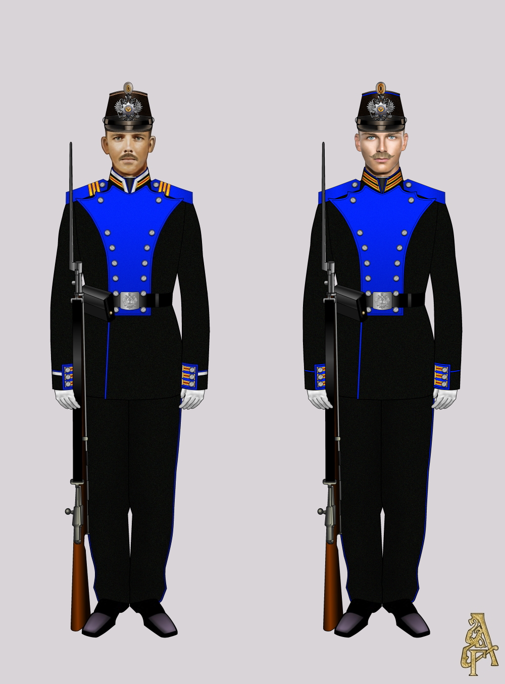Парадная форма Лейб-гвардии Финского стрелкового батальона (рис. 5, 6)