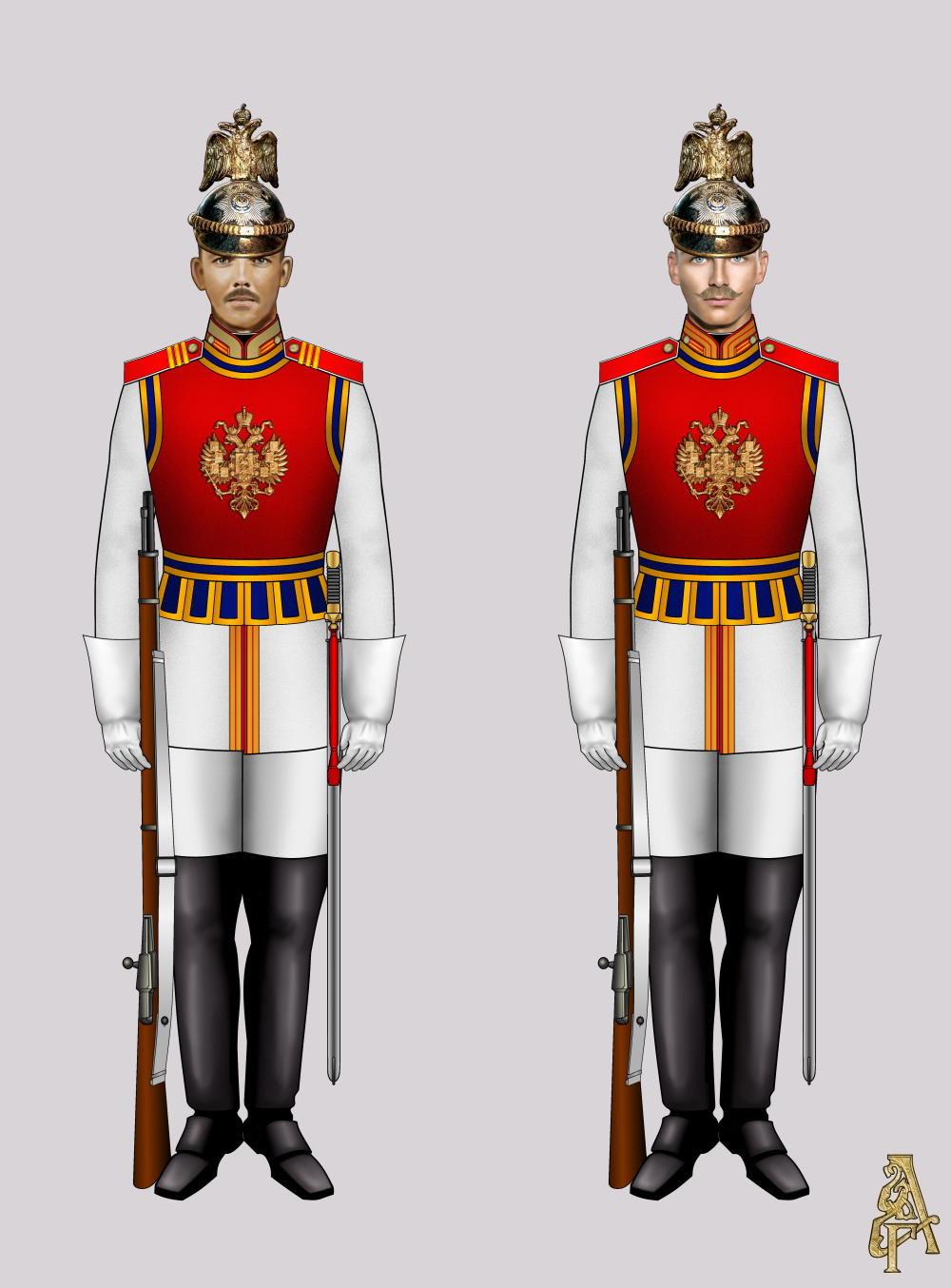 Придворная форма Лейб-гвардии Конного полка (Рис. 5, 6)