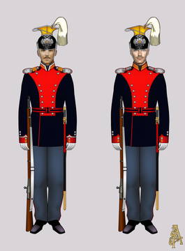 Парадная форма Лейб-гвардии Уланского Его ИВ полка в парадной форме (рис. 5, 6)