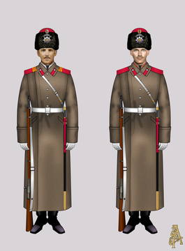 Зимняя парадная форма Лейб-гвардии Уральского казачьего полка (рис. 5, 6)