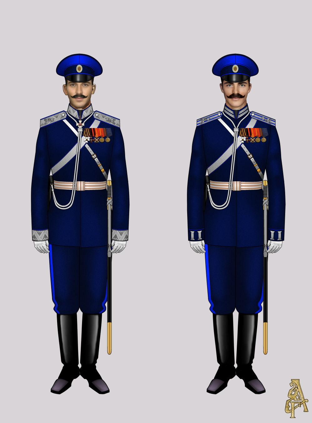 Служебная форма Лейб-Гвардии Атаманского полка (рис. 1, 2)