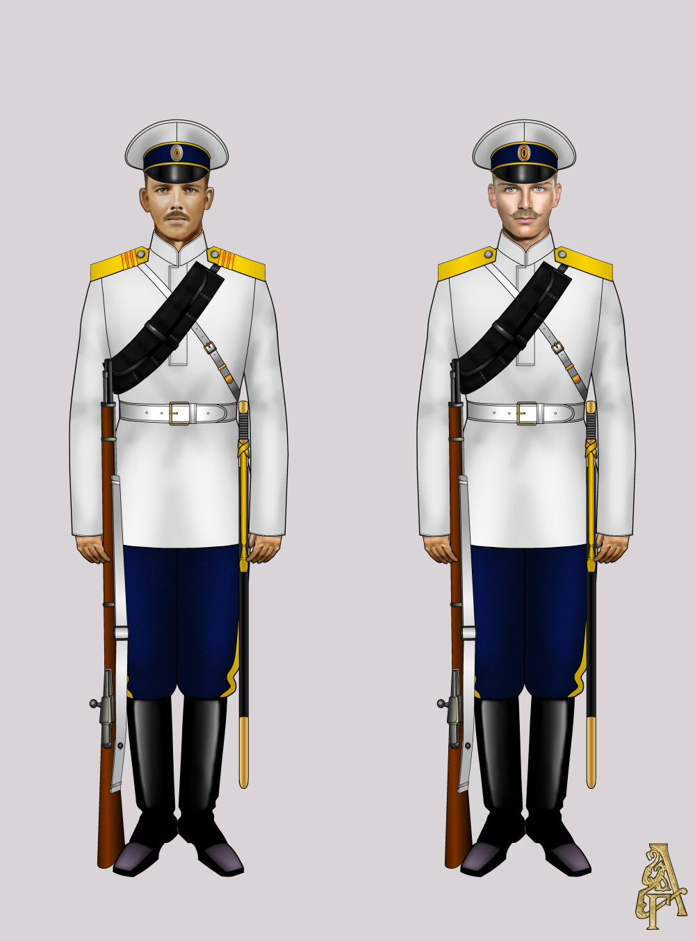 Летняя форма Лейб-гвардии Забайкальского дивизиона 1883 года (Рис. 5, 6)