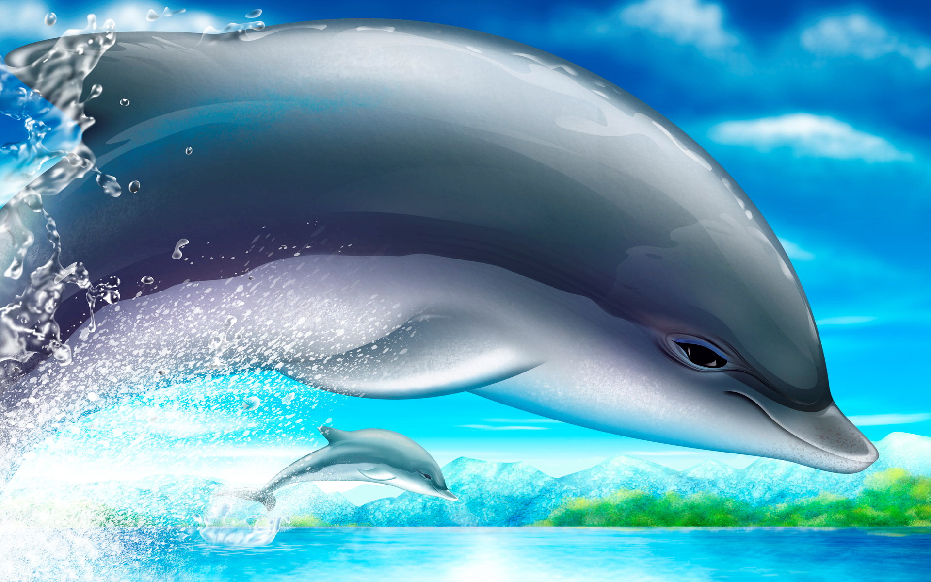 дельфины фото