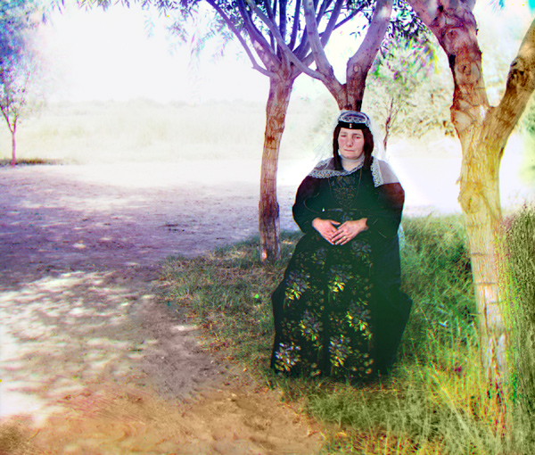 Грузинская женщина. Дореволюционная Россия (оцифрованная, отреставрированная фотография).