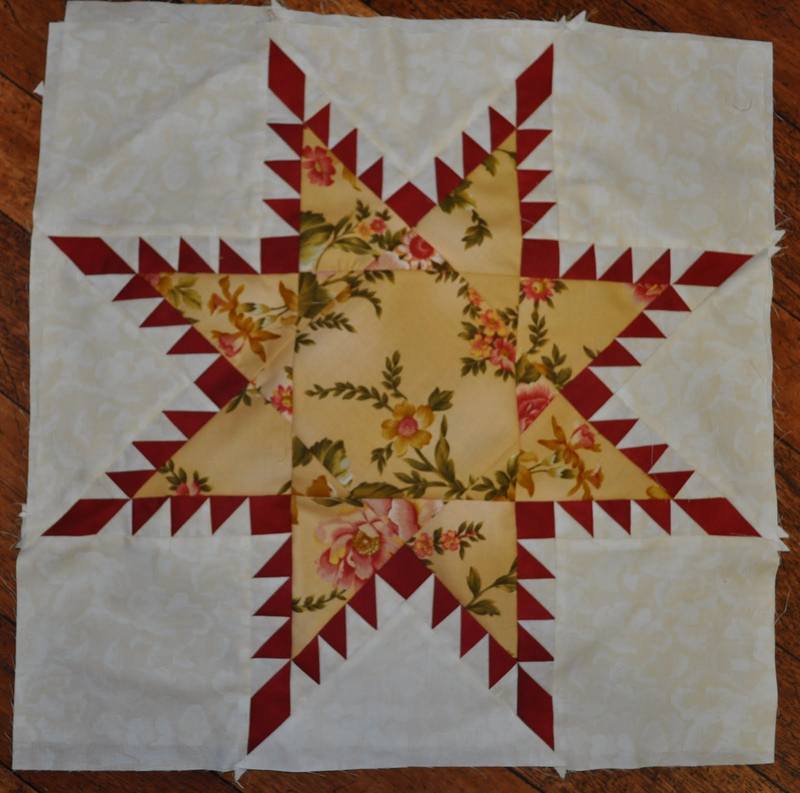 Feathered star Block 1