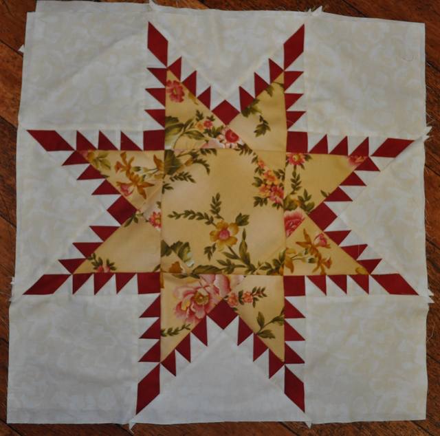 Feathered star Block 1