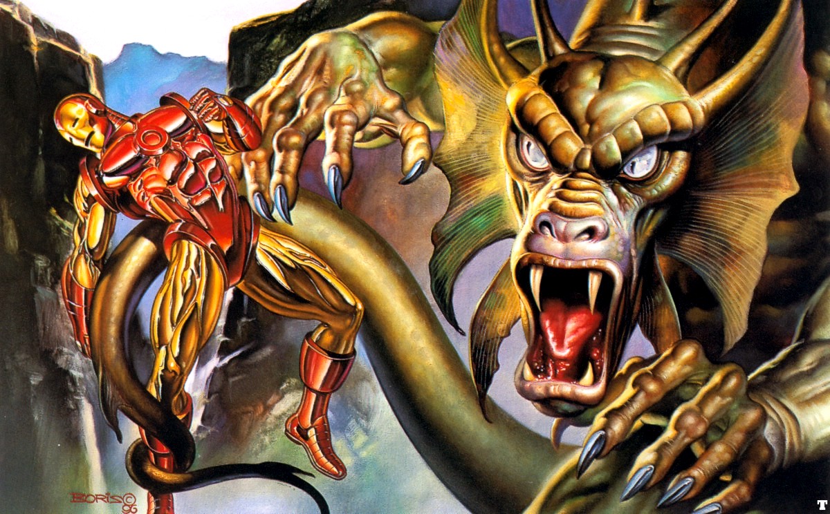boris vallejo ironmanvsfinfangfoom