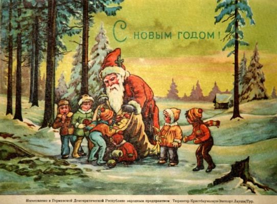 Советские новогодние открытки