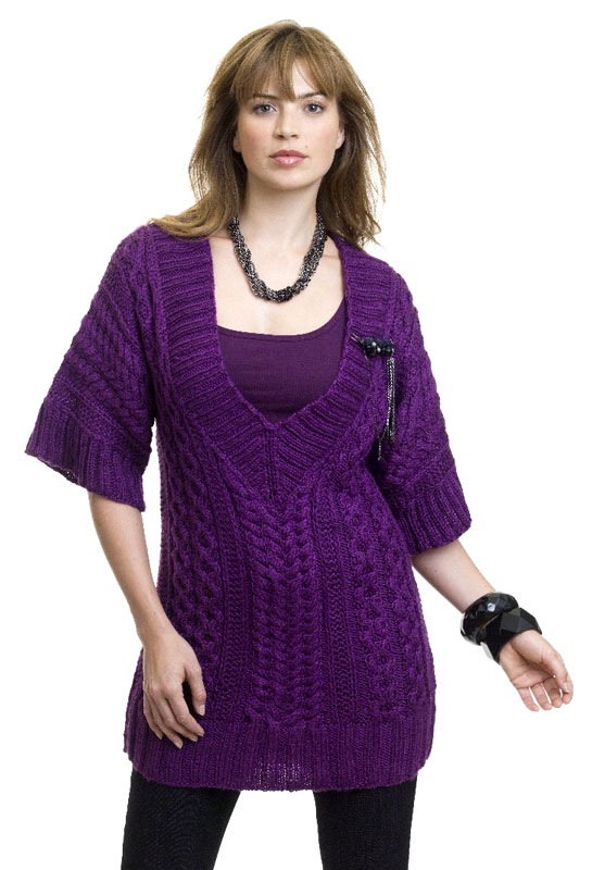 ss cabled tunic lg