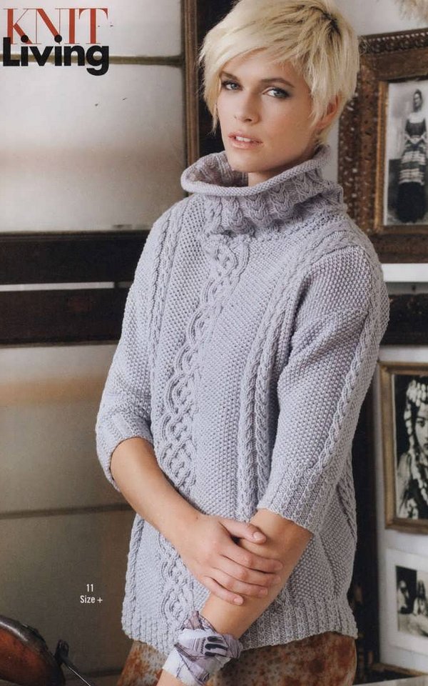 Cabled pullover