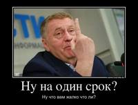 Демотиватор: Жириновский хочет хотя бы 1 срок! Выборы 2012