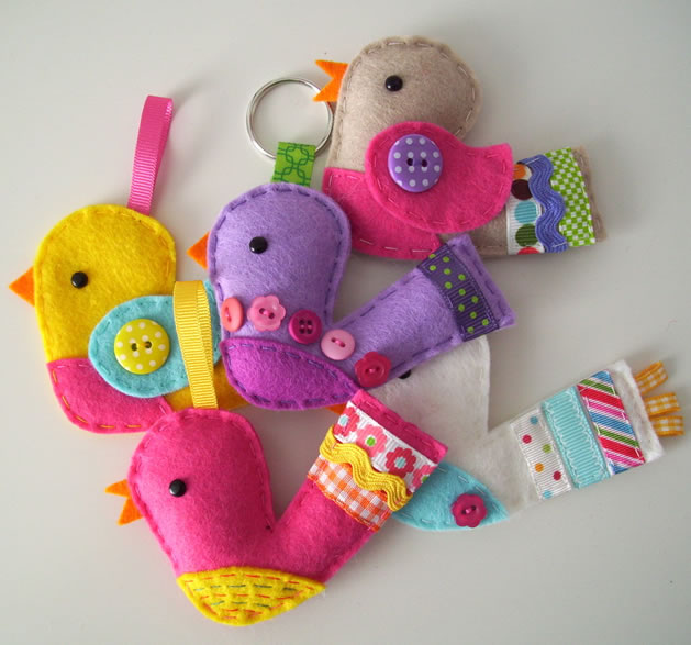 felt birds