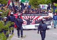 Neo-Nazis-March-In-Hamburg