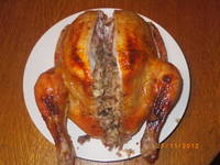 кура фаршерованная гречей и грибами (2)