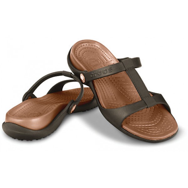 Ladies Crocs Cl eo Espresso Bronze Pair-600x600
