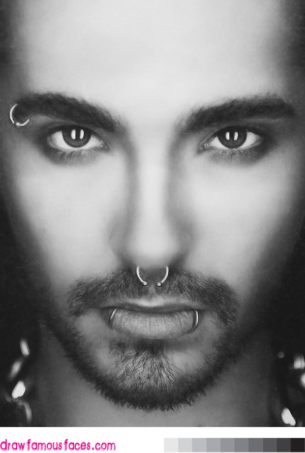 How-to-Draw-Bill-Kaulitz-Grey