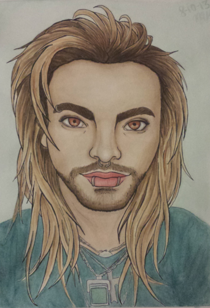 bill kaulitz watercolor by rawritsmanda-d6hgh0j