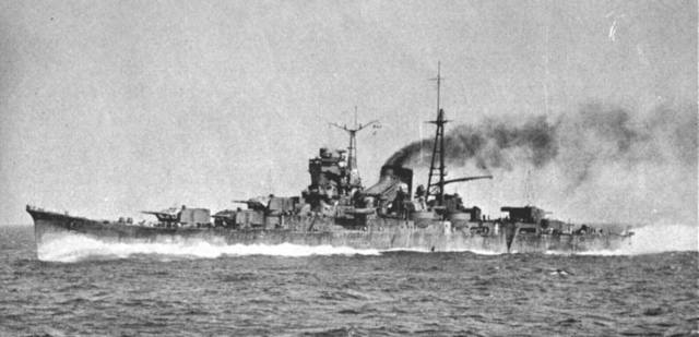 Mogami running trials in 1935