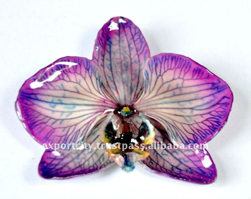 Real Orchid Jewelry Pendant in resin and or brooch Phalaenopsis (1)