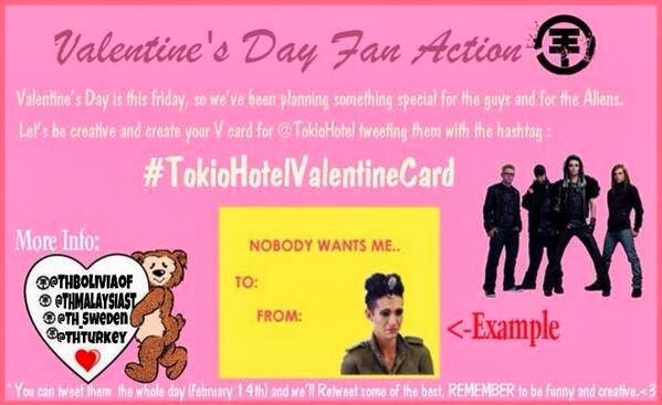 Международная фан-акция #TokioHotelValentineCard