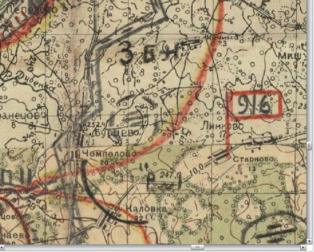 Карта оленинского района тверской области 1942 года