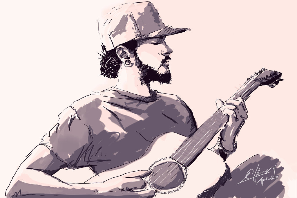 tom kaulitz playing by mscassyk-d7i2oer