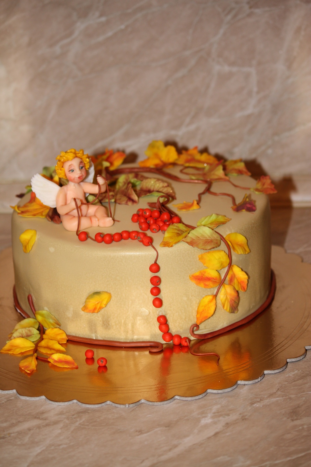 Осенний тортик на день рождения девочке