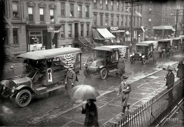 November 1919. Hoboken, New Jersey. Dead soldiers from Russia. Funeral services for 103 slain fighting Bolsheviks