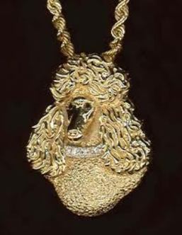 gold poodle head -preciouspet