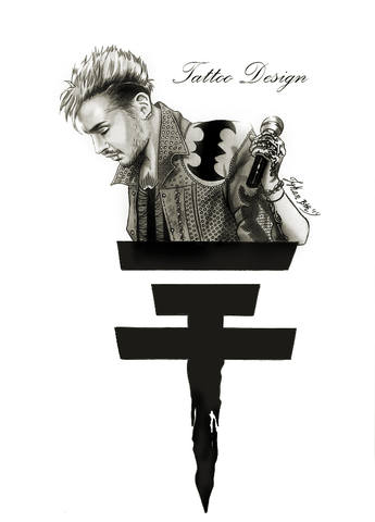 bill kaulitz tattoo design by lykanbtk-d8962sy