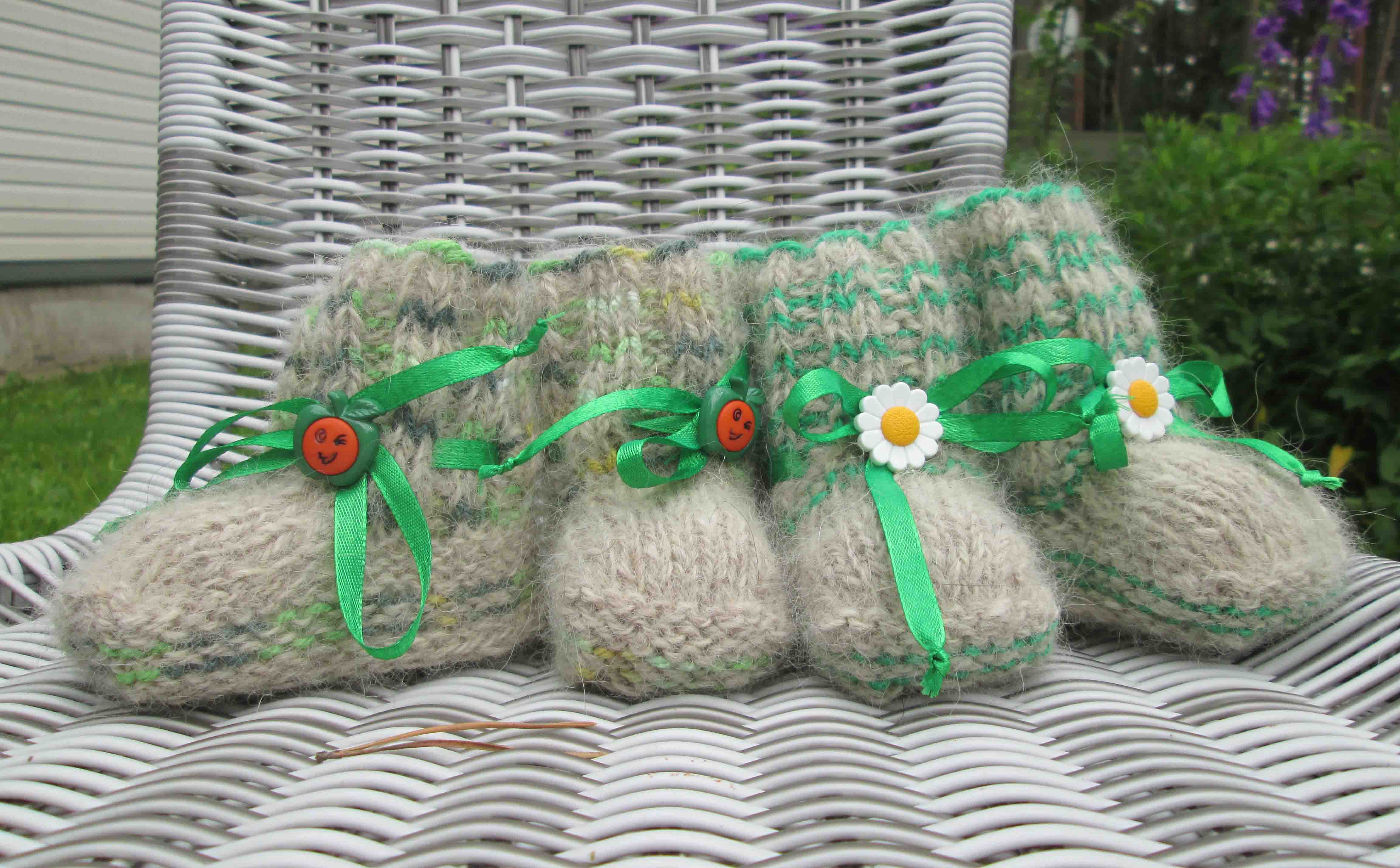 пинетки из собачьей шерсти