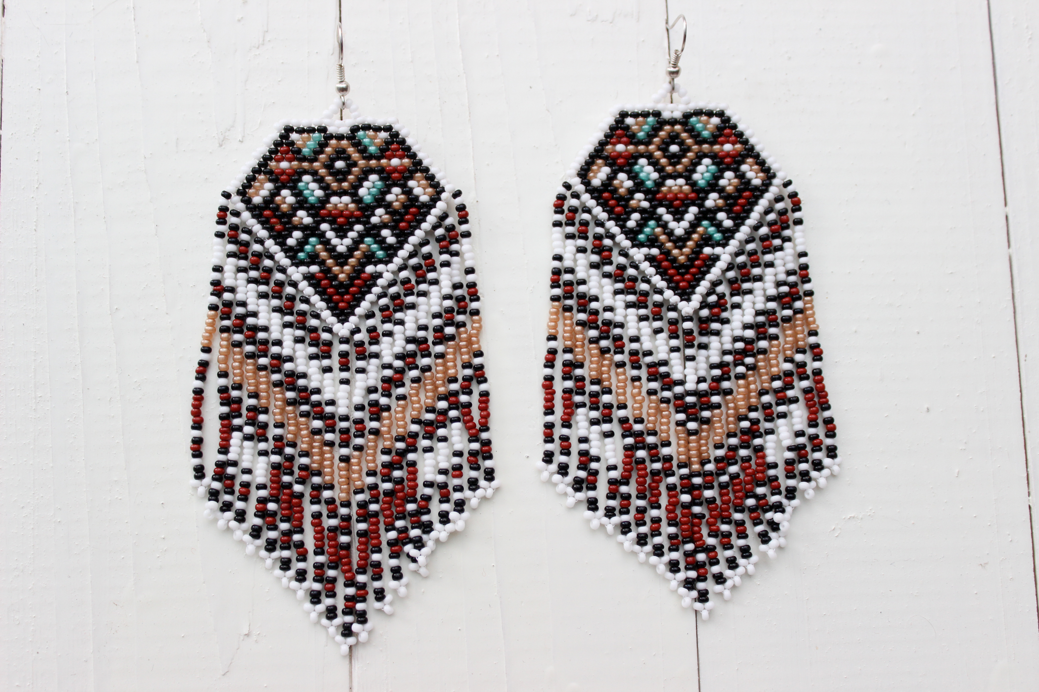 Native American Beaded Earrings, American Indian Beaded Earrings ...