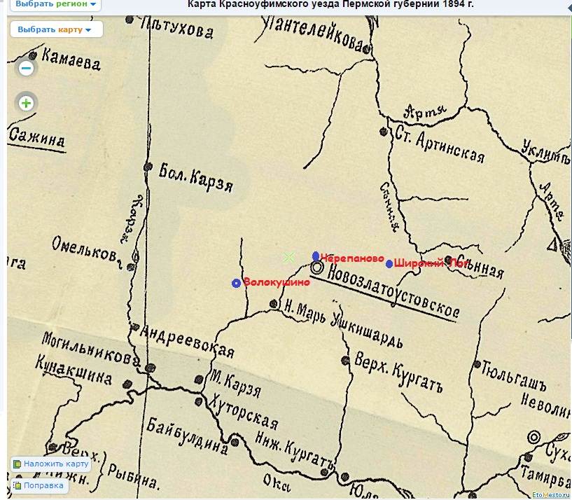 Карта красноуфимского района свердловской области