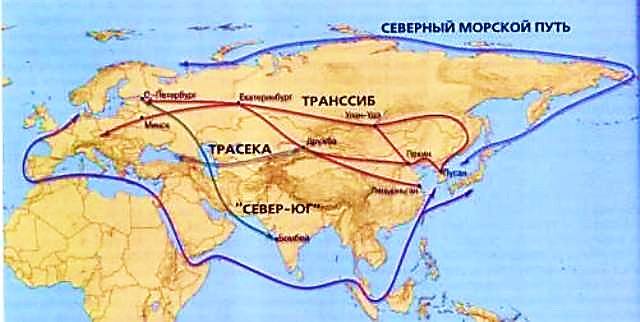 Положение по отношению к главным сухопутным и морским транспортным путям сша карта