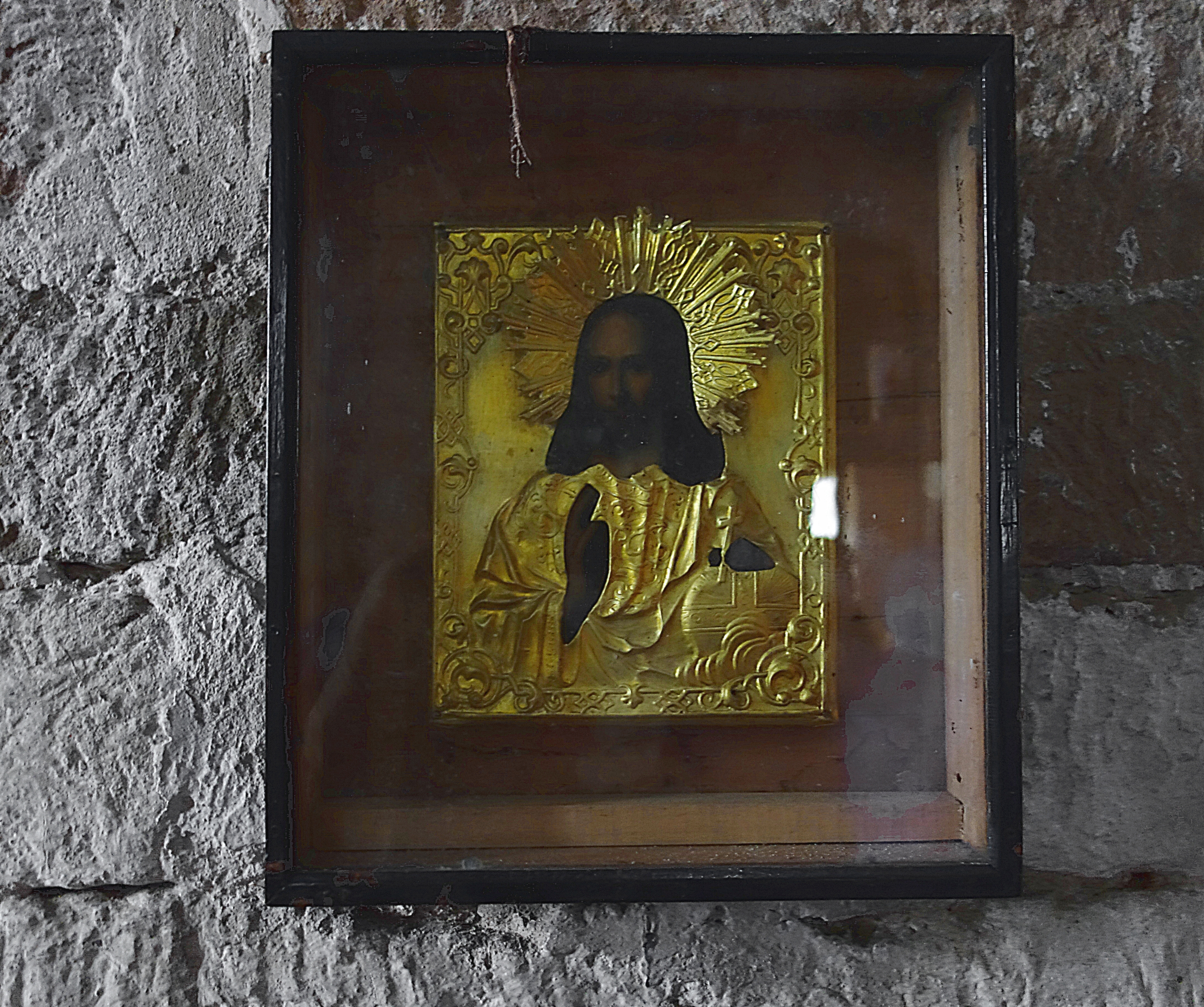 Старинная икона в Шоанинском православном храме. Фото Морошкина В.В.