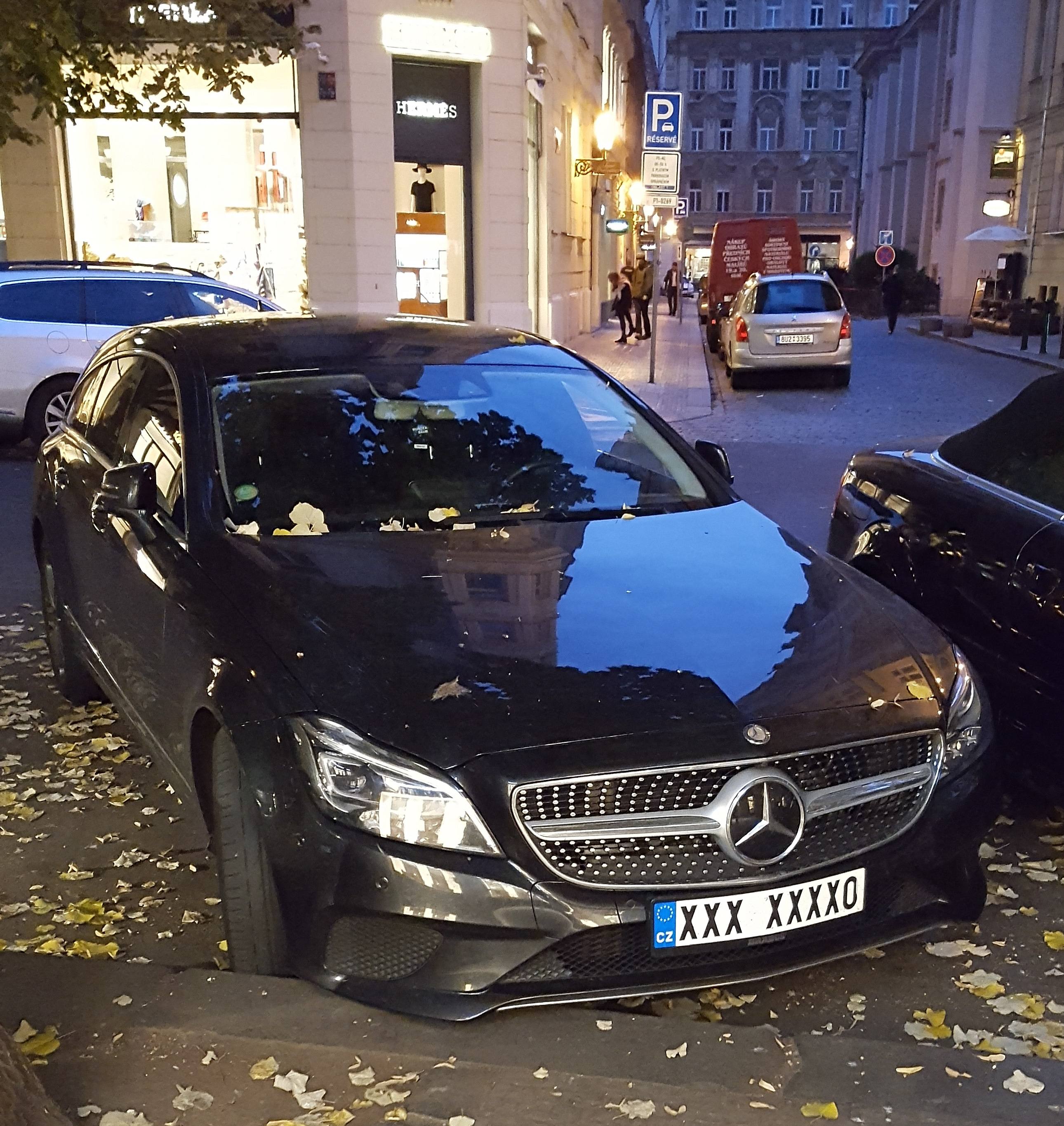 XXX XXXX0, Mercedes-Benz CLS-Klasse , License plate of the Czech Republic