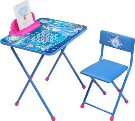 Комплект Disney 2 Д2-ЗЛ (для 3-7 лет) тема Золушка (складные стол+стул) г.Ижевск
