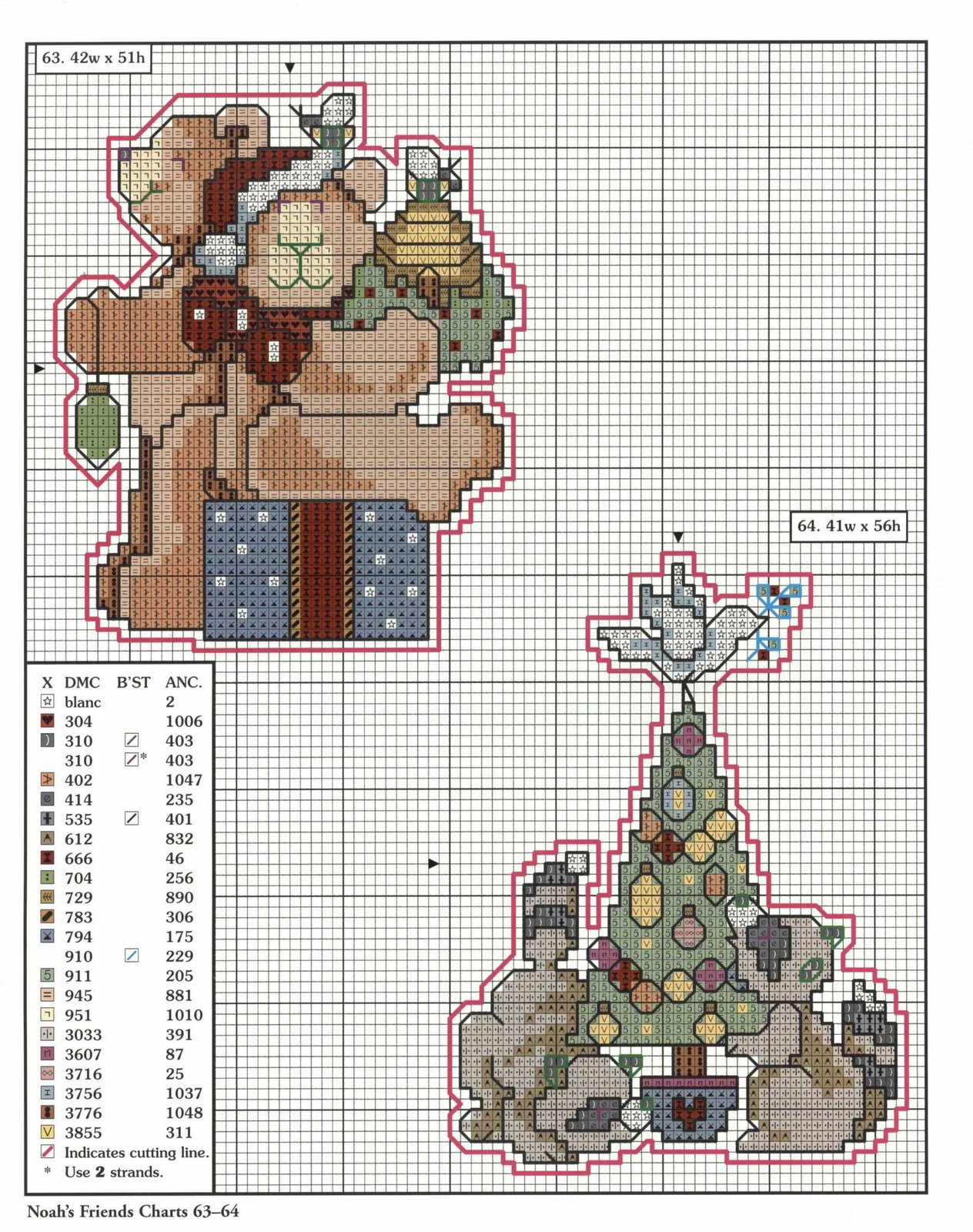 78 xmas ornaments charts63-64