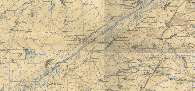 Карта барнаульского округа сибирского края 1926 г