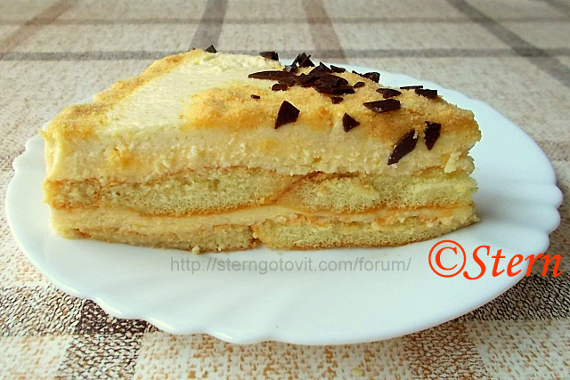Торт без выпечки с миндальным кремом (Malakoff-Torte)