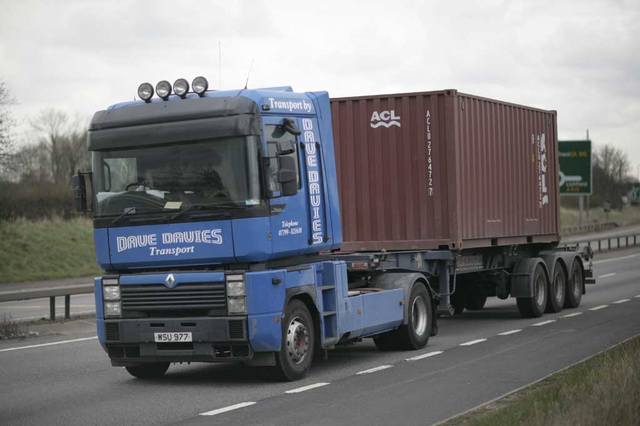 Renault Magnum truck with Atlantic Container Lines (ACL) 18 January 2009
