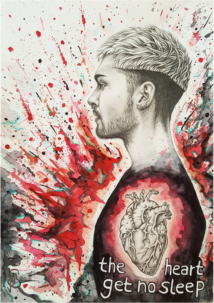 bill kaulitz the heart get no sleep by xraika chanx-dc2yn1y